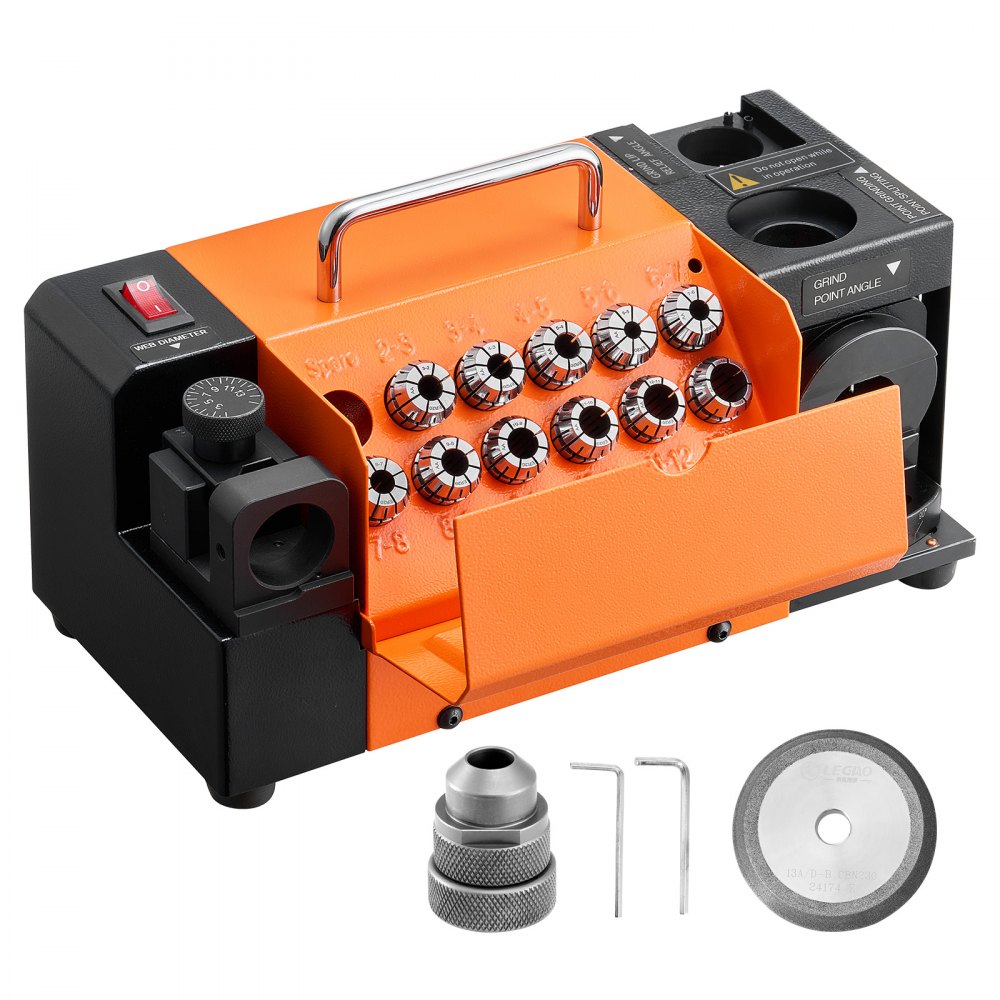 VEVOR Drill Bit Grinder Sharpener – 4600RPM, 3–13mm, CBN