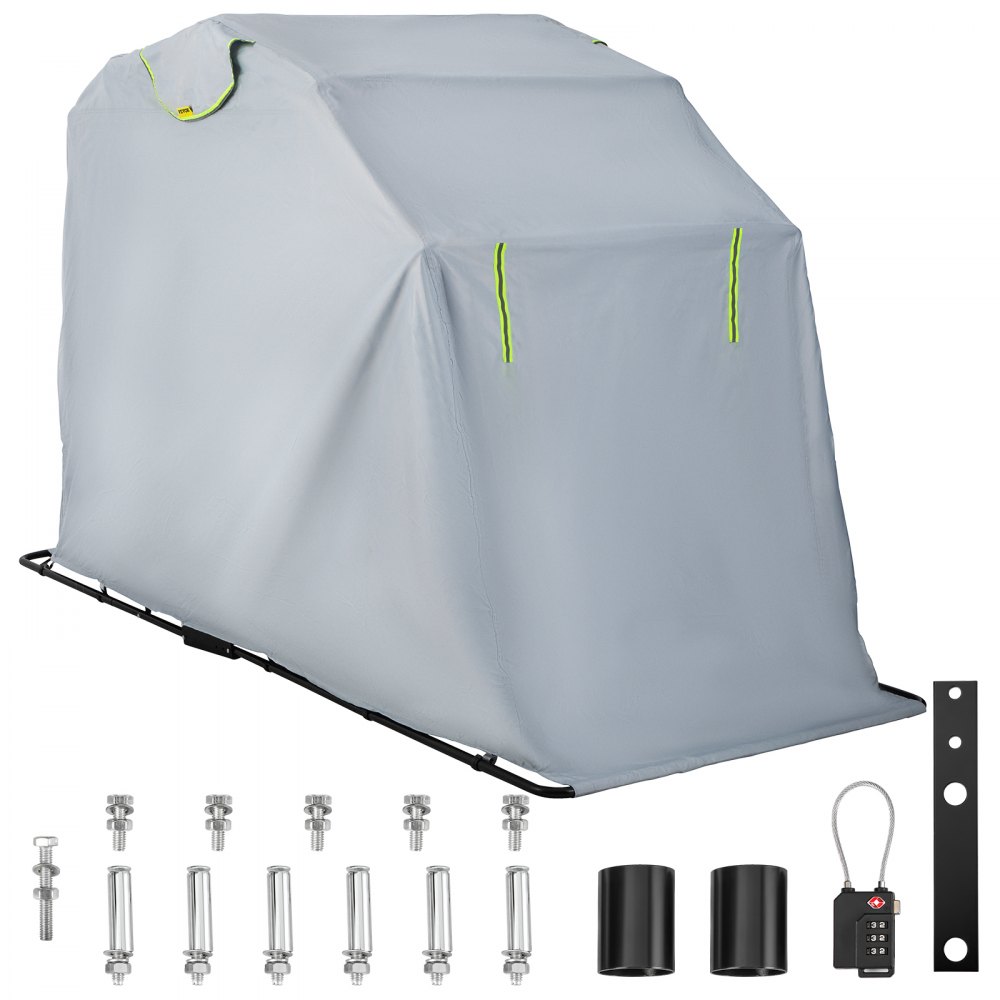 VEVOR Motorcycle Shelter Waterproof Motorcycle Cover Heavy Duty Motorcycle Shelter Shed 420D Oxford Motorbike Shed Anti UV 133.9