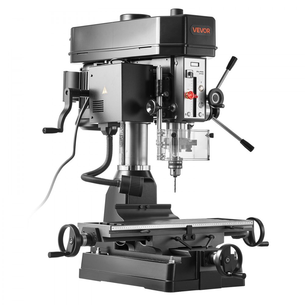 VEVOR 15.875-Inch Mill Drill Machine, 2 HP, Benchtop Milling Drill ...