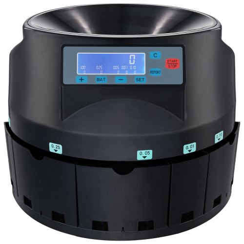 VEVOR USD Coin Sorter Coin Counter Wrapper and Roller 300 Coins/min LCD ...