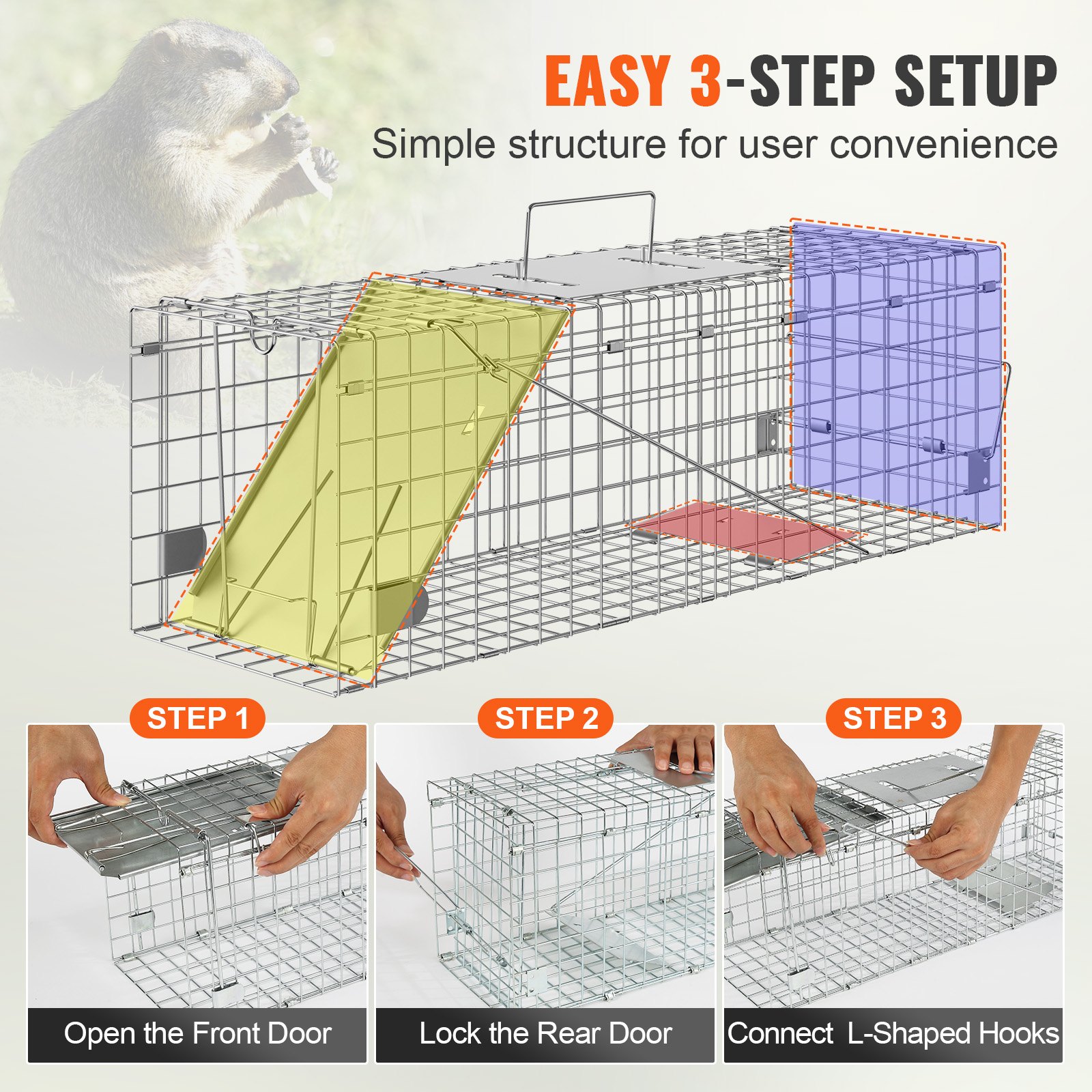 VEVOR Live Animal Cage Trap, 24