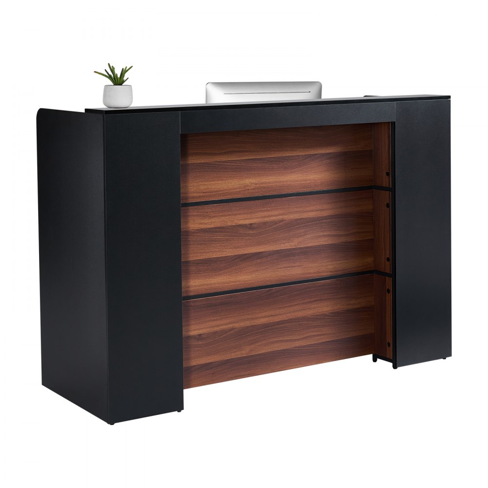 Rectangular Reception Desk Reception Desk Rectangular Front Counter Table 62.99 in Salon Office ...