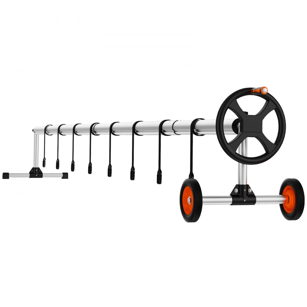 VEVOR Pool Cover Reel, Aluminum Solar Cover Reel 14 ft, Inground ...