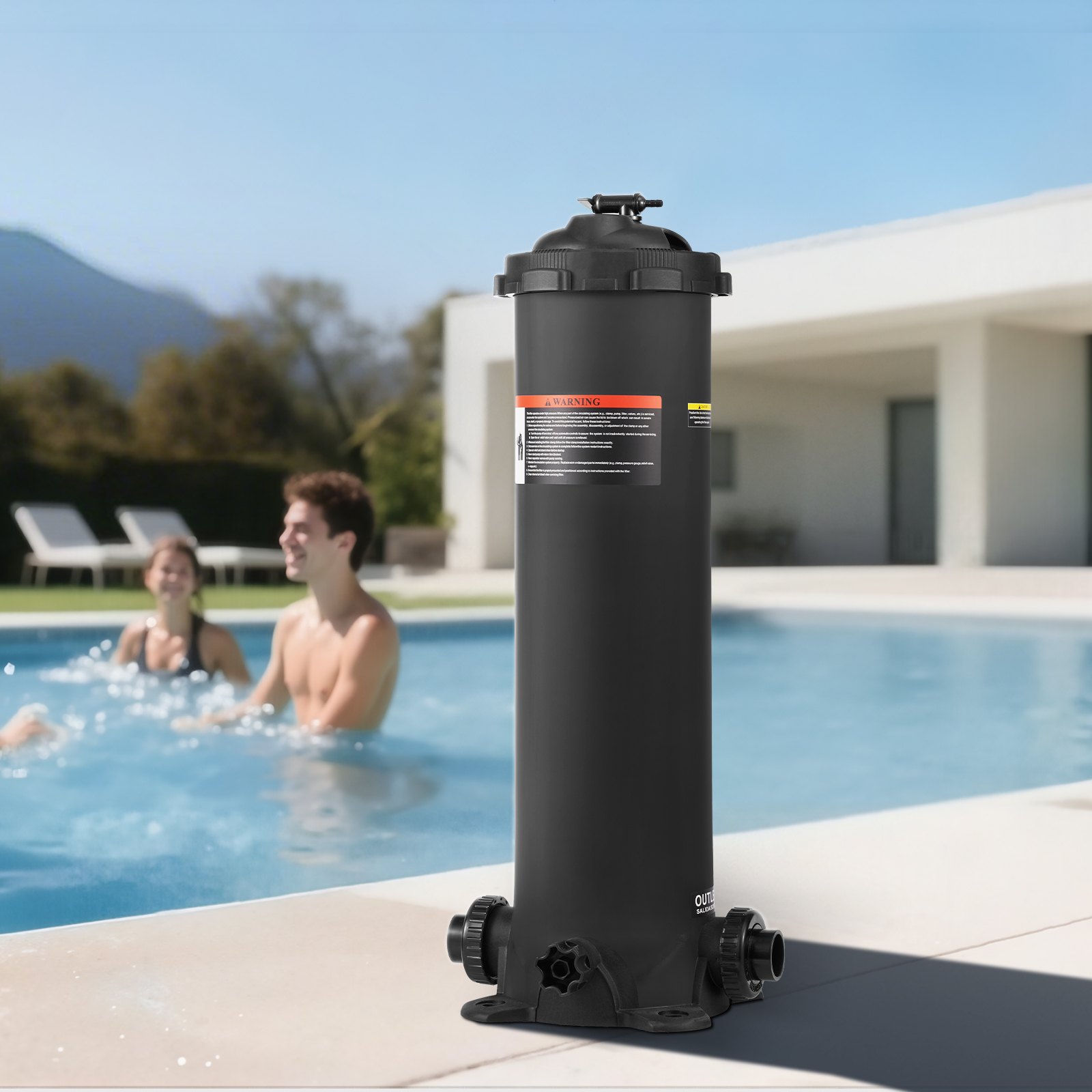 100 sq.ft² Cartridge Pool Filter Valve 6142 GPH Swimming Pool ...