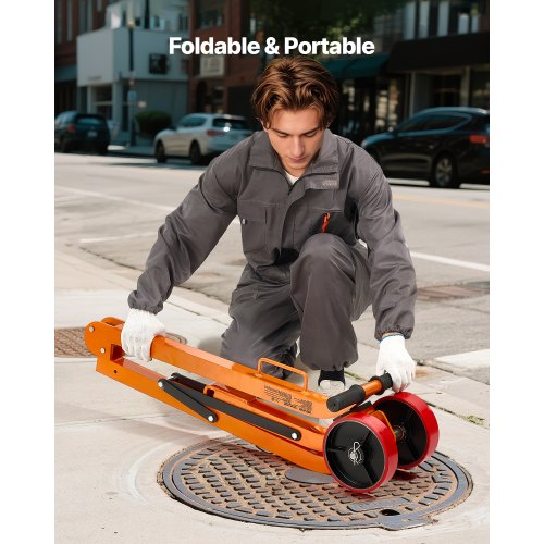 VEVOR Magnetic Lid Lifter Dolly, 1320 lbs Pulling Capacity, Steel