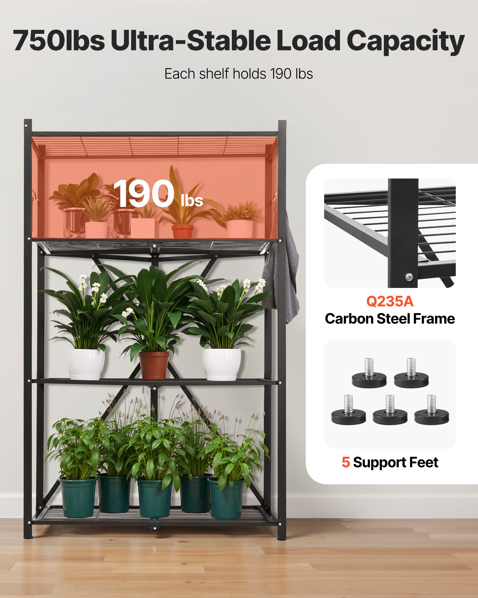 VEVOR Folding Storage Rack – Portable, Strong & Foldable