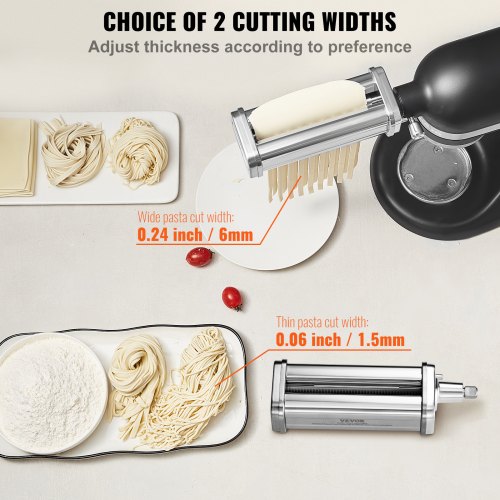 Gvode Pasta Sheet Roller Attachment For KitchenAid Mixers - Stainless Steel, 8 Thickness Settings (0.4-2mm) - View #9