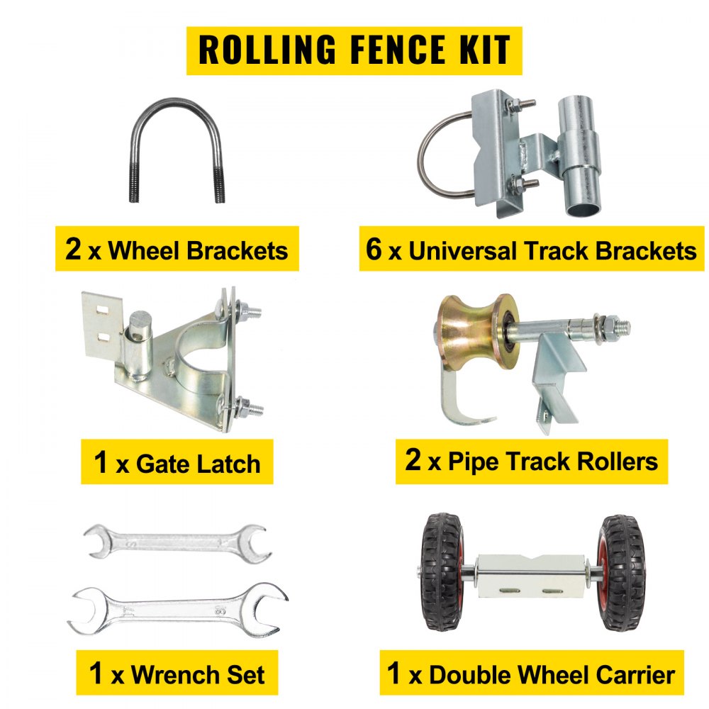 2-Pack Extended Bracket For Chain Link Fence Rolling Gate Rear Wheels – H-0897, Heavy-Duty, China