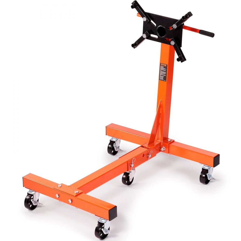 VEVOR Engine Stand 1500LBS Folding Motor Hoist Dolly w Adjustable Mounting Head