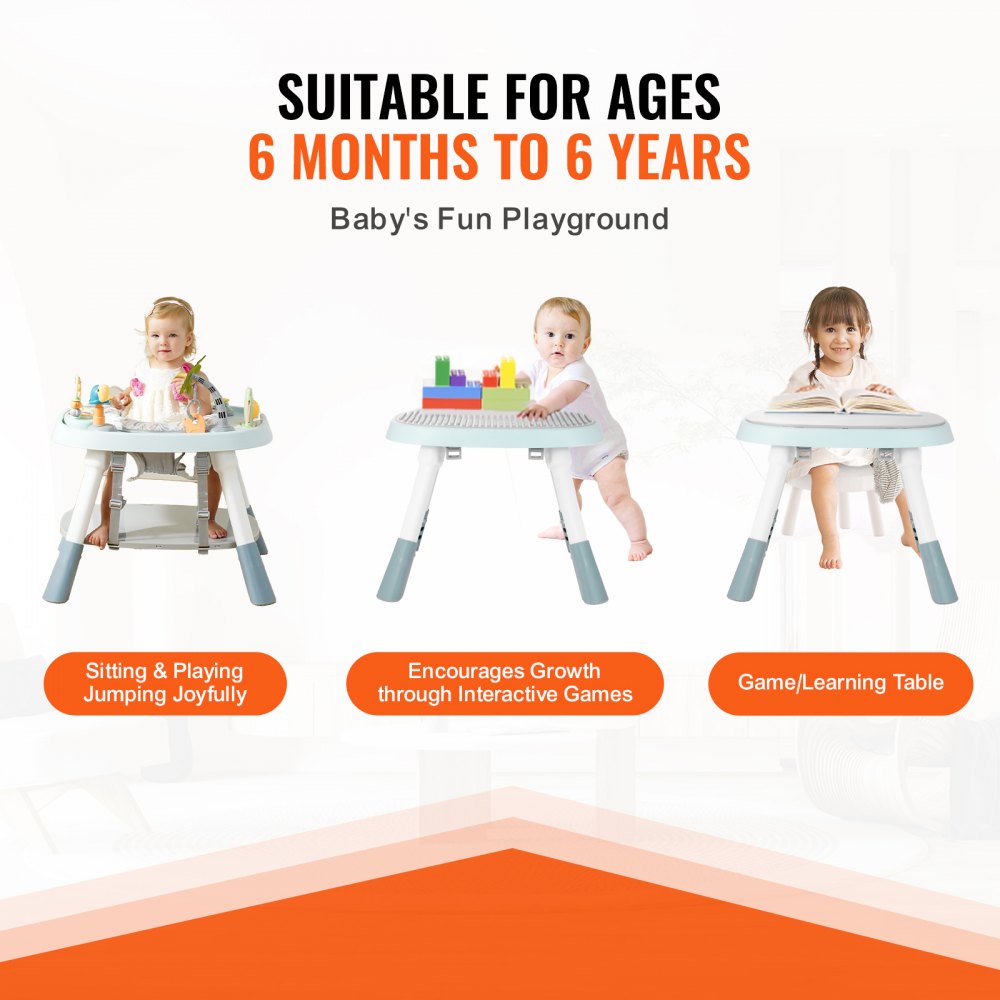 VEVOR Baby Activity Center, Interactive Play Center, 360° Rotating Seat ...