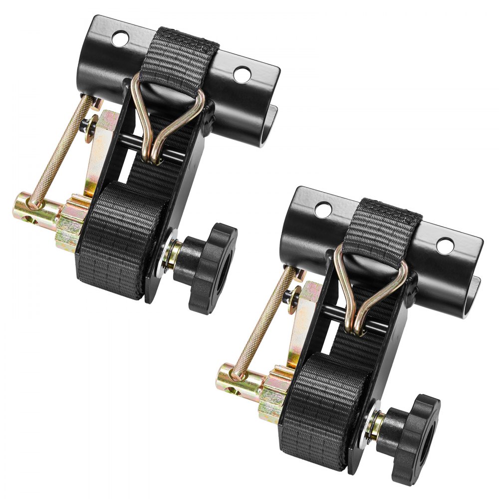 VEVOR Ladder Rack Ratchet Straps, 1.87-2 in Black Round Tube Mount, 1.5 ...