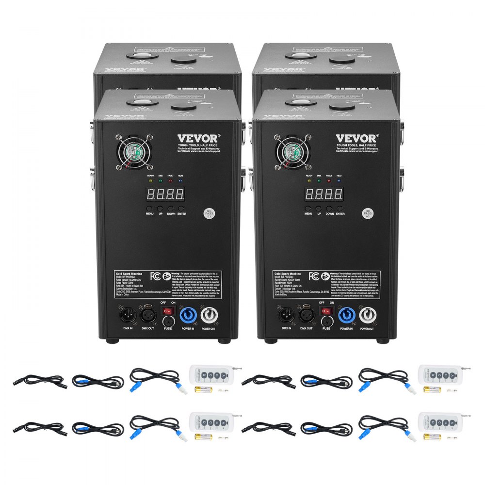 VEVOR Cold Spark Firework Machinex4 700W 6.6-16.4ft Stage DJ Wedding ...