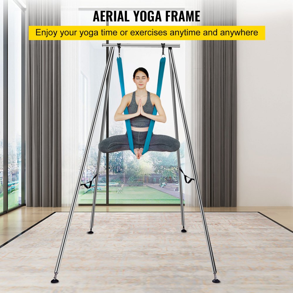 VEVOR Aerial Yoga Frame, 9.6 FT Height Yoga Swing Stand, Max 250kg ...