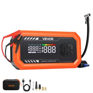 VEVOR Jump Starter with Air Compressor 3000A Peak Car Battery Jump