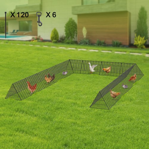 Vevor Chicken Tunnels 236 2 X 157 5 X 24 2 Inch Lxwxh Chicken Tunnels