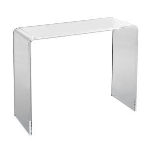 VEVOR Acrylic Console Table, Clear Acrylic End Table, Transparent ...