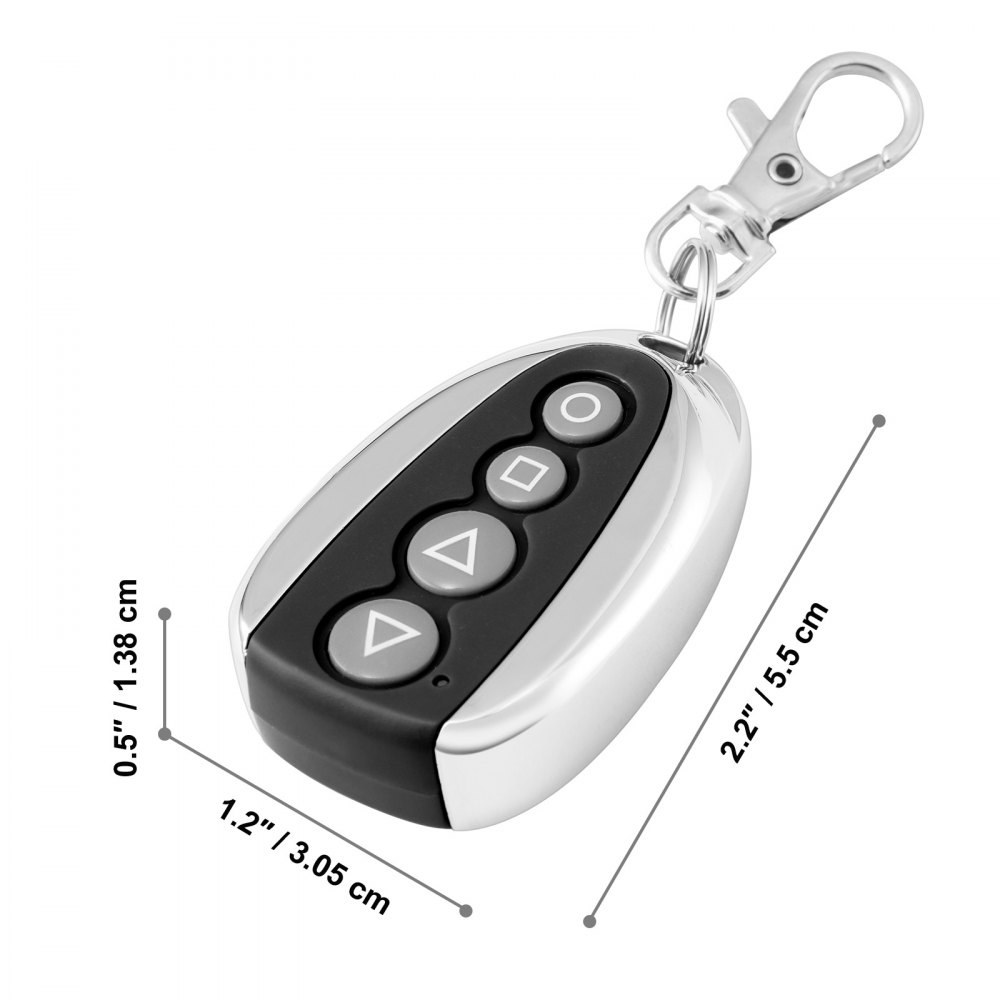 VEVOR Gate Remote Control 4-Button Backup Key Accept Signal Within ...