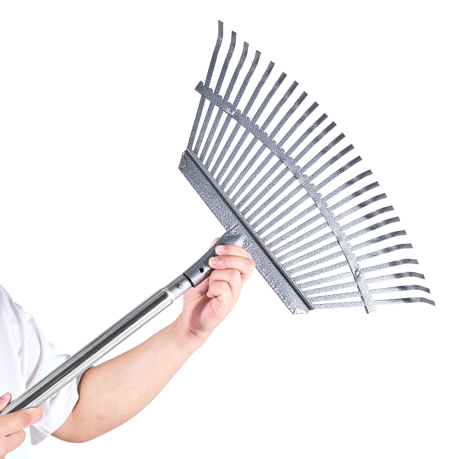 Long Wide Rake VEVOR Widest Leaf Rake – 8.3 in Widest Rake, 25-Tine