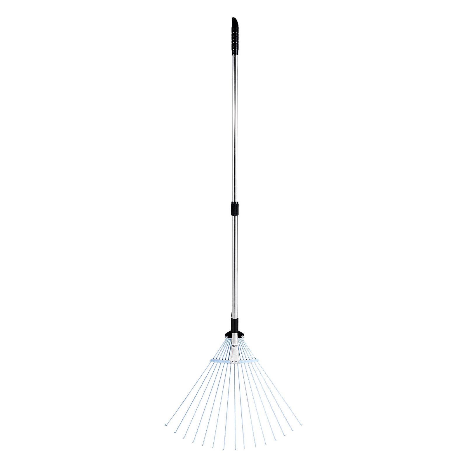 VEVOR Metal Leaf Rake – 15 Metal Tines, 7.5-22.4 Inch Head