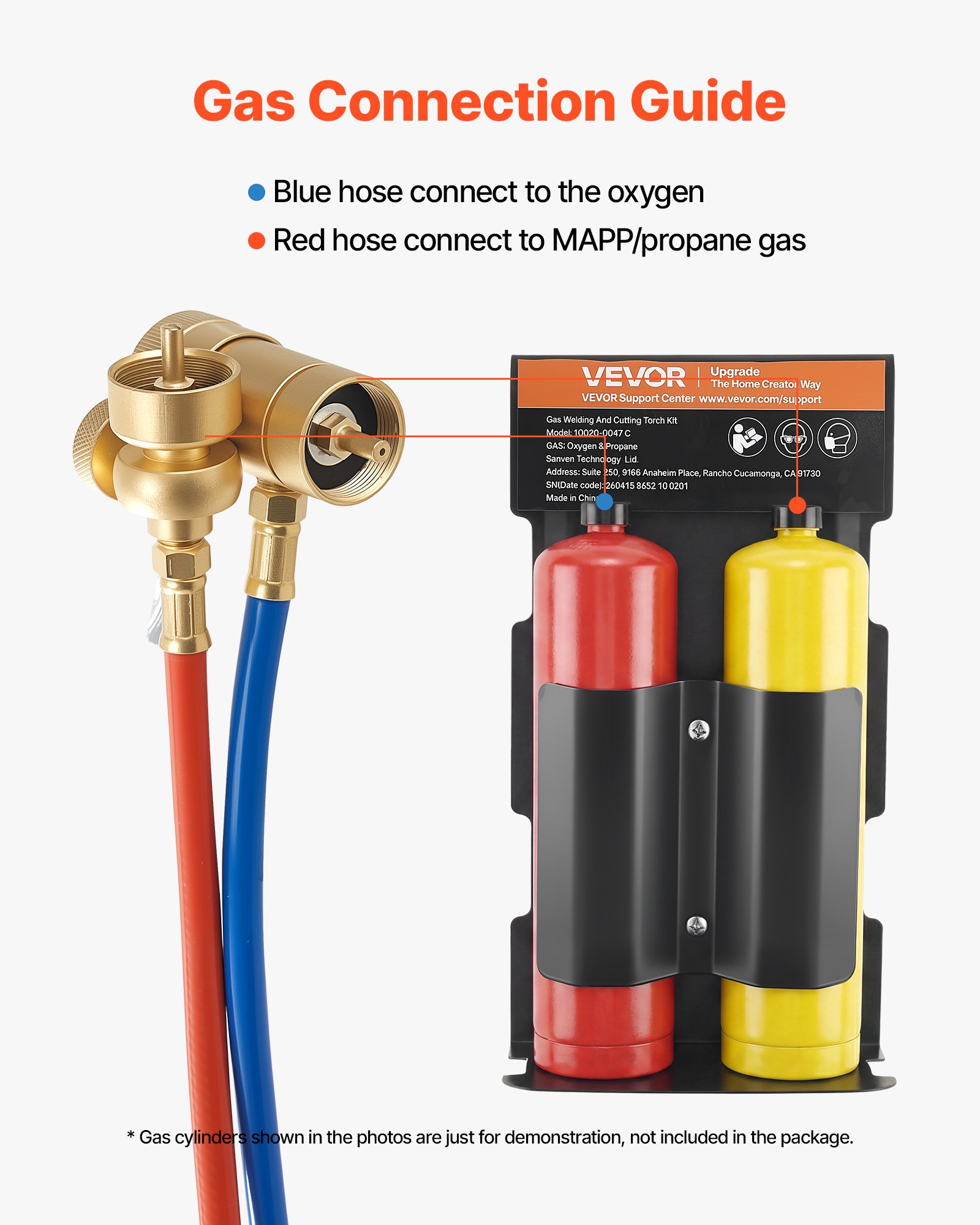 VEVOR Oxygen Propane Torch Kit, Brass Welding Torch for Oxygen MAPP Gas ...