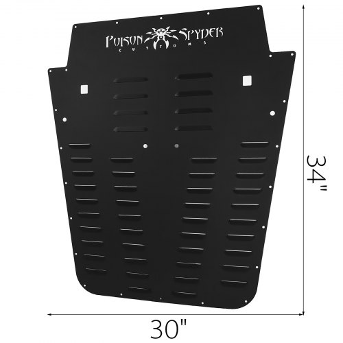 VEVOR Vented Hood Louver Black Powder Coat Front Liner for 2013