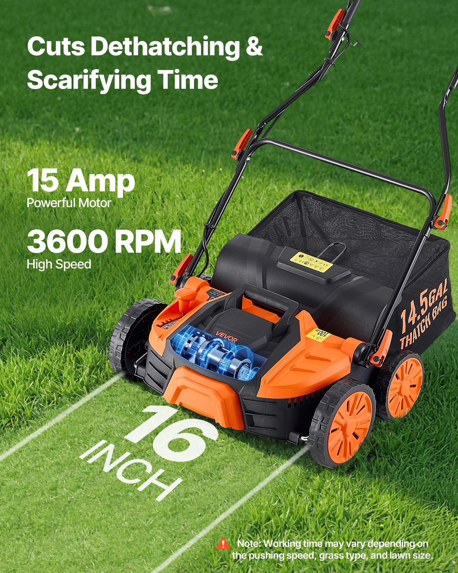 VEVOR Electric Dethatcher and Scarifier – 16