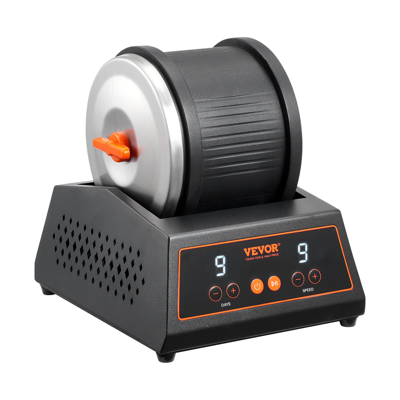 VEVOR Rock Tumbler Machine, 4 lbs Rock Polishing Machine, 9 Speed ...