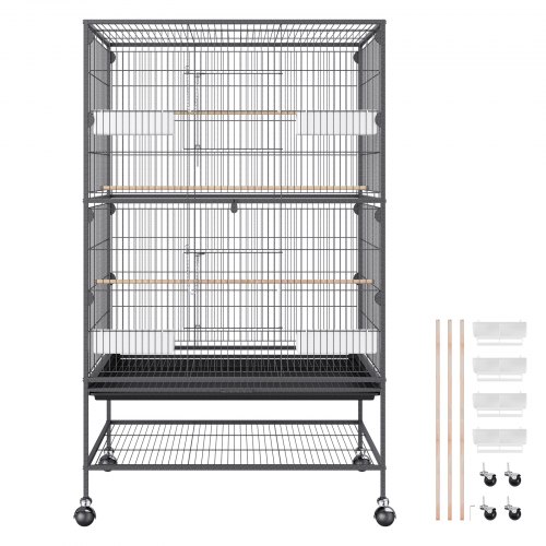 Picture of VEVOR 52 inch Standing Large Bird Cage, Wrought Iron Flight Bird Cage ...