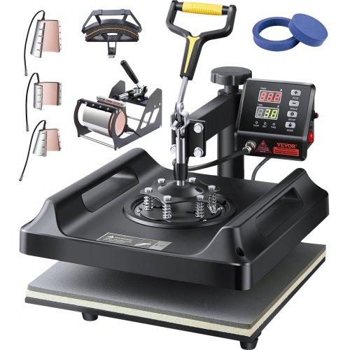 VEVOR 15x15 8 in 1 Heat Press – Up to 210 ℃, 50-70℃ Surface