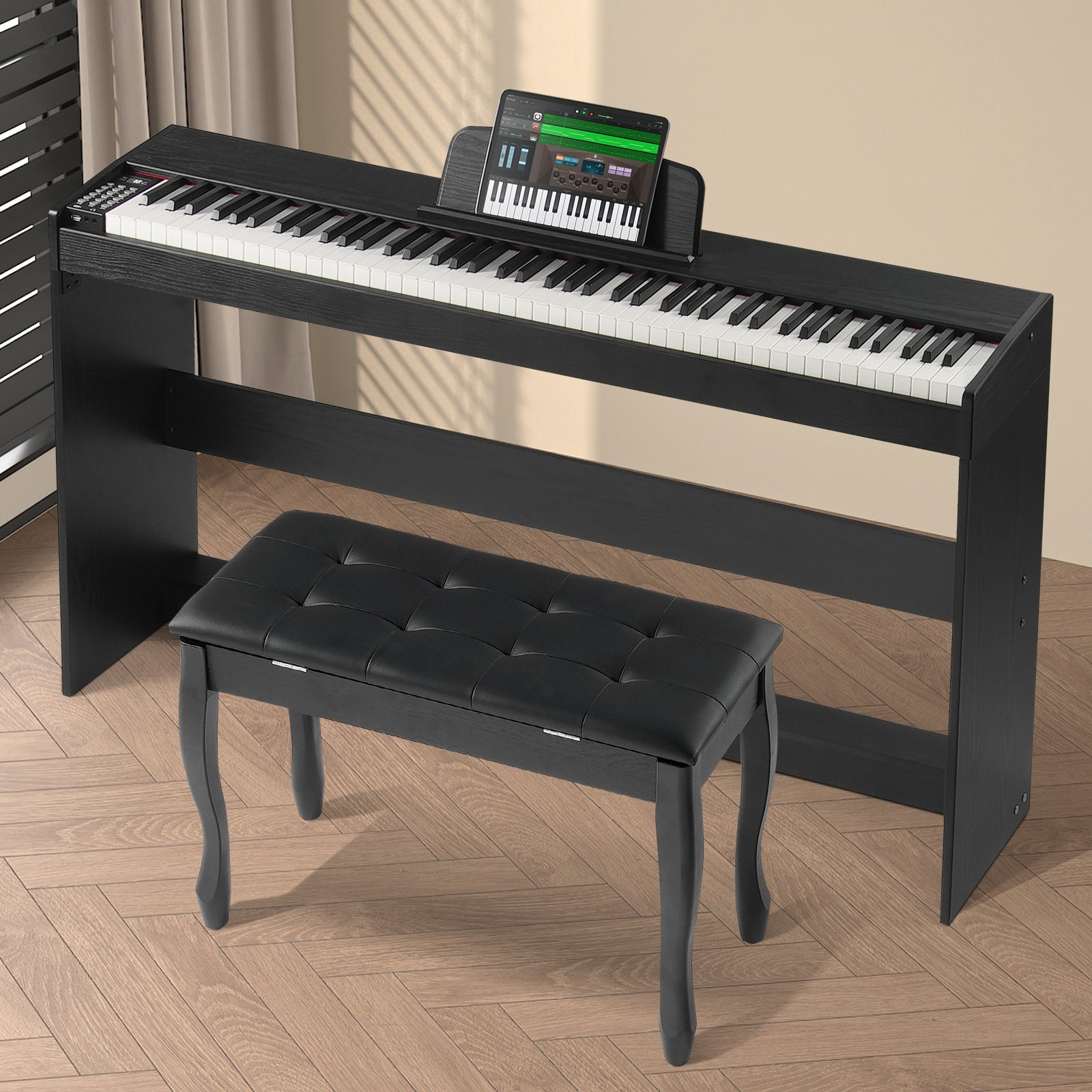 VEVOR Weighted Digital Piano, 88 Key Fully Weighted Keys, Dual Keyboard ...