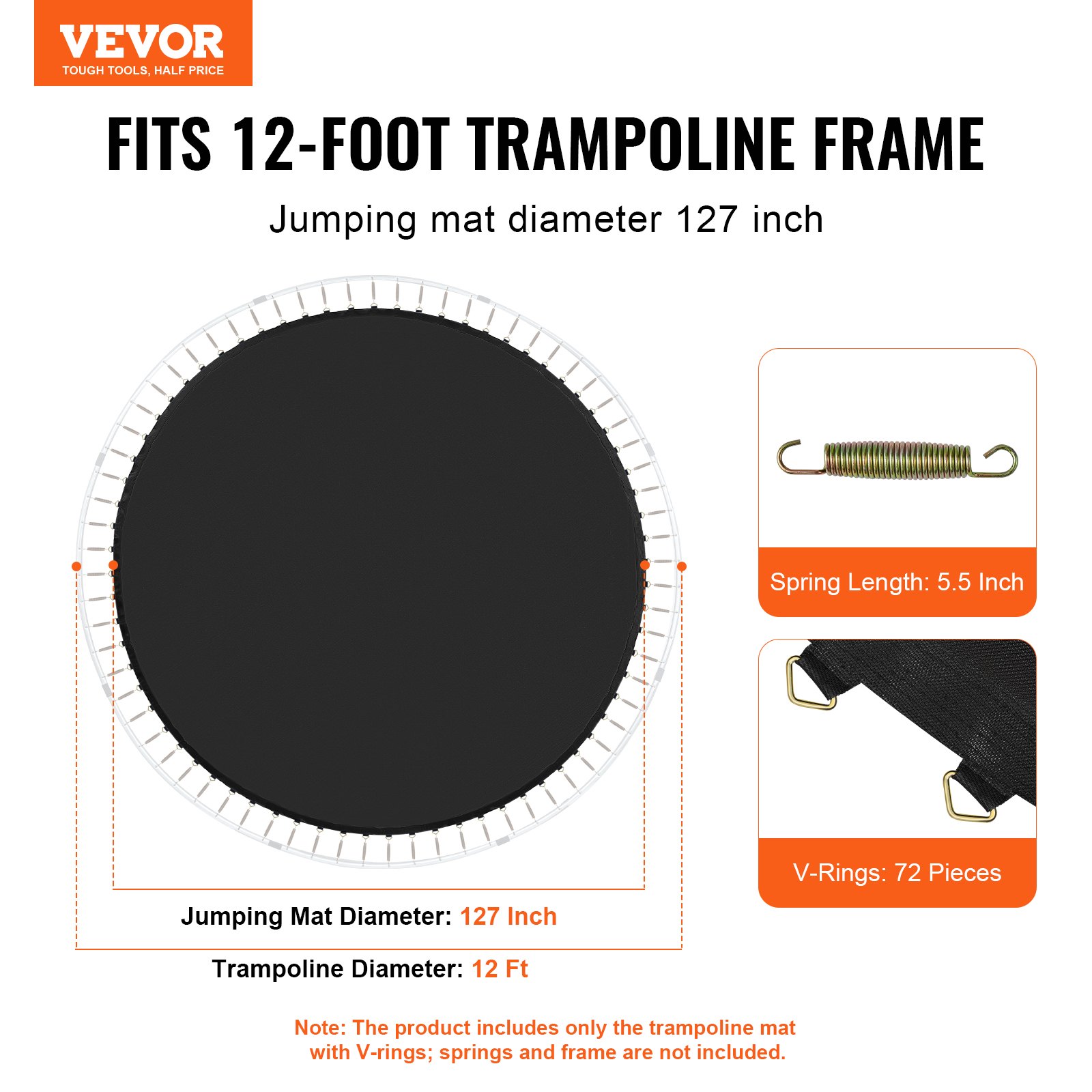 VEVOR 12 Foot Trampoline Mat Replacement – 127