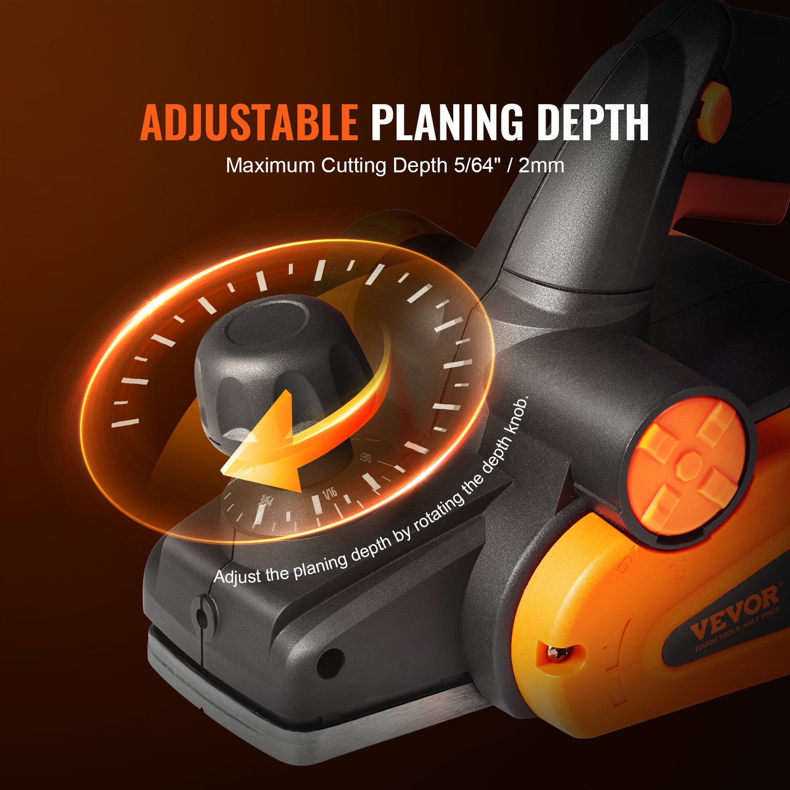 VEVOR Electric Hand Planer, 31/4" width Corded Electric Hand Planer