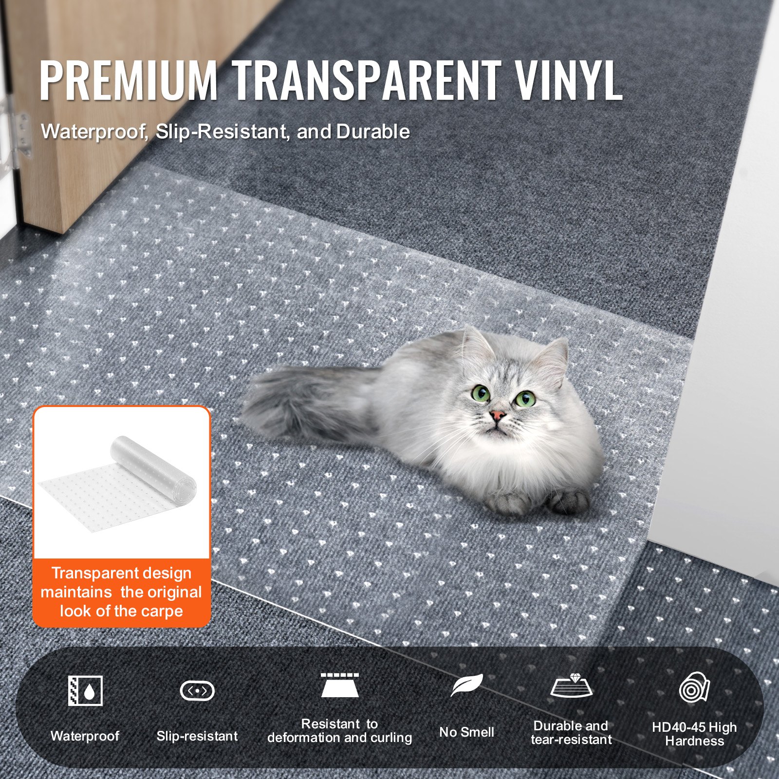 Scratch Protection Mats VEVOR Carpet Protector for Pets, 15