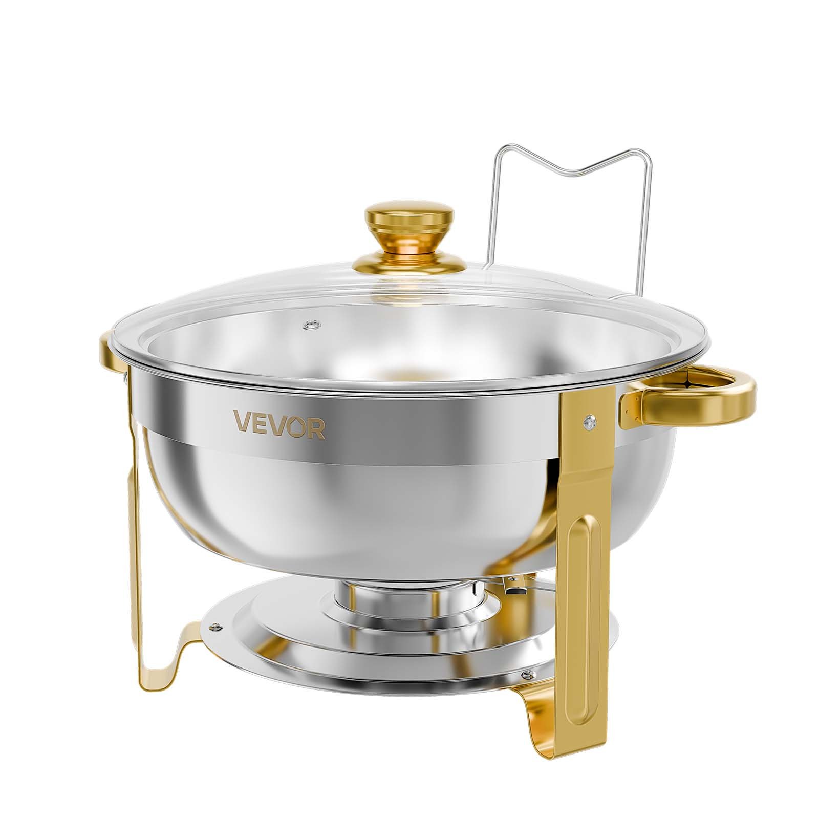 VEVOR 4 Packs Chafing Dishes for Buffet Set, 5.7L Stainless Steel ...