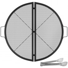 VEVOR Fire Pit Grill Grate, Foldable Round Cooking Grate, Heavy