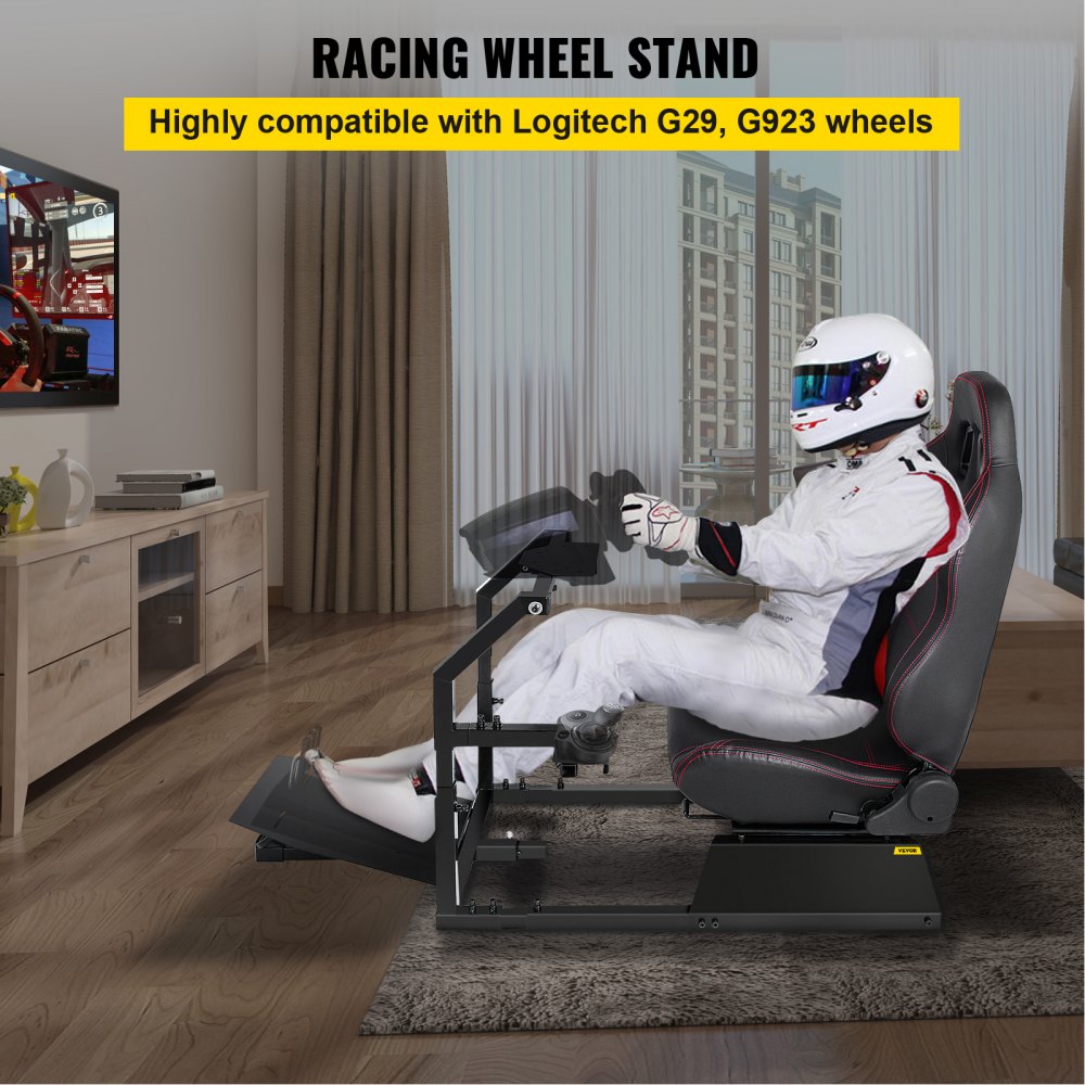 Racing wheel discount stand with chair