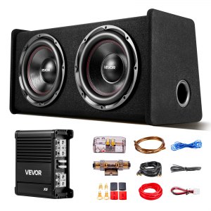 VEVOR Subwoofer Bass Package, 12 in, 490W RMS, Dual Car Audio Subwoofer ...
