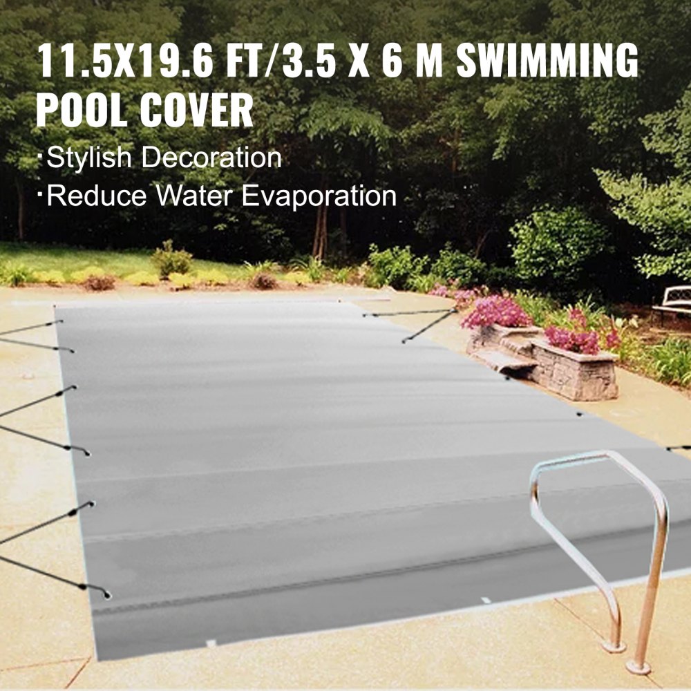 Vevor Pool Safety Cover, Inground Pool Cover 11.5x19.6 Ft, Pvc Safety ...