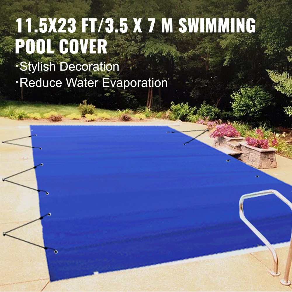 Vevor Pool Safety Cover, Inground Swimming Pool Cover 11.5x23ft Pvc ...