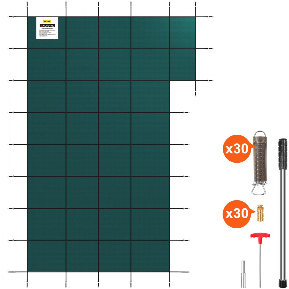 VEVOR Inground Pool Safety Cover Winter Pool Cover 22 X 42 Ft With ...