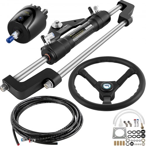 VEVOR Hydraulic Boat Steering Kit, 300HP Hydraulic Steering Kit Helm