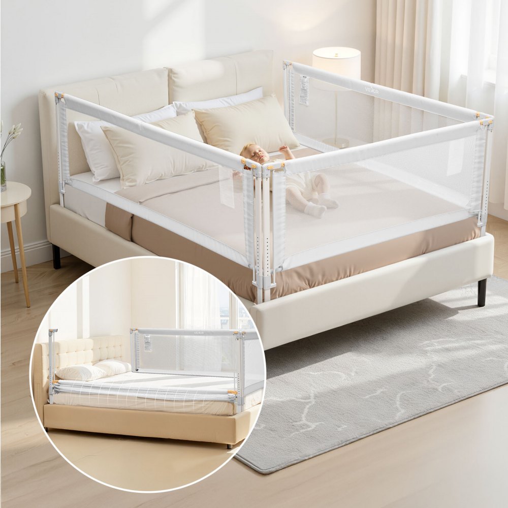 VEVOR Mattress Railing – 3-Pack, 24.41