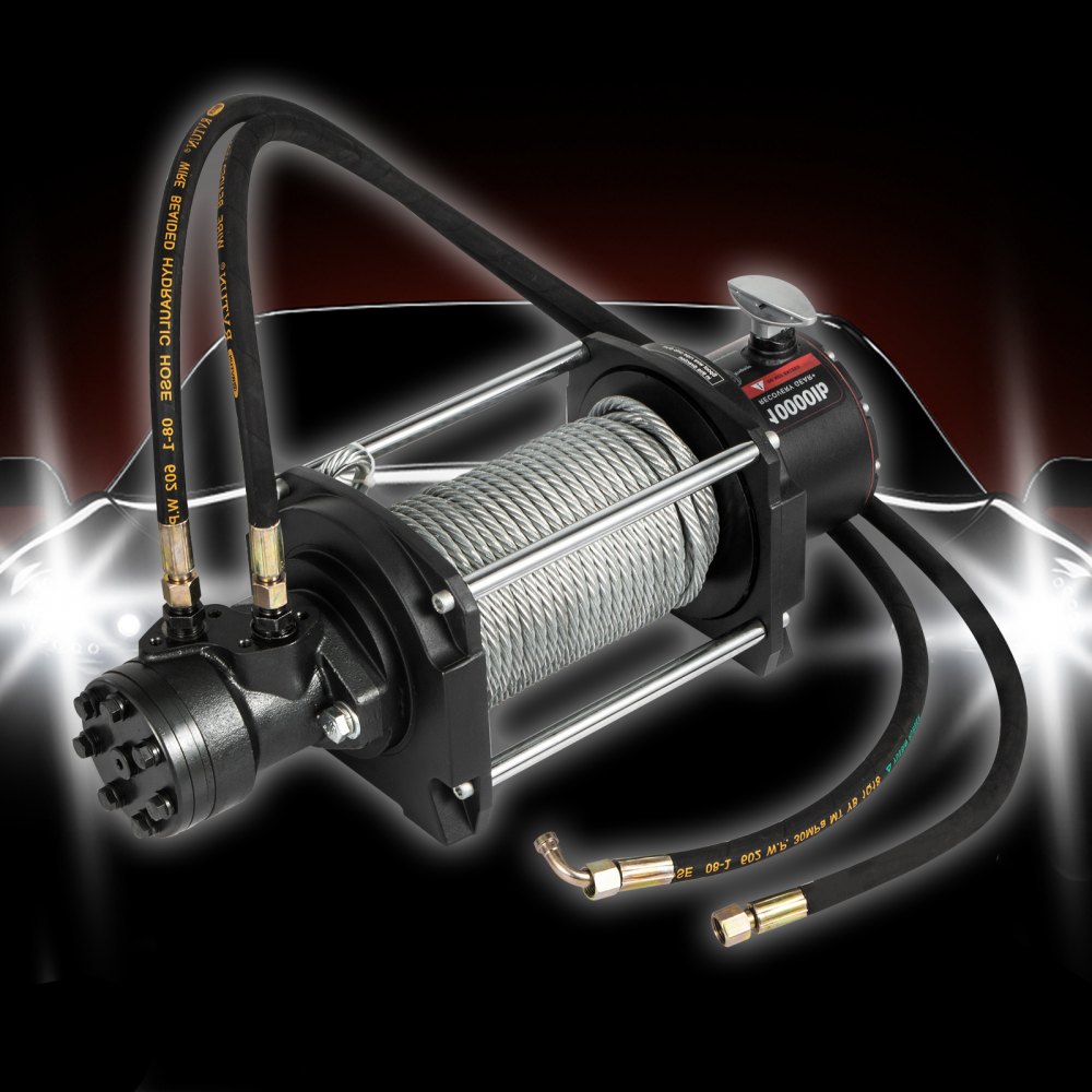 Treuil Hydraulique VEVOR 4536 Kg (10000 Lbs) Avec Câble Acier | Pour Remorquage, Ancrage, Travaux Lourds | Fit Universel