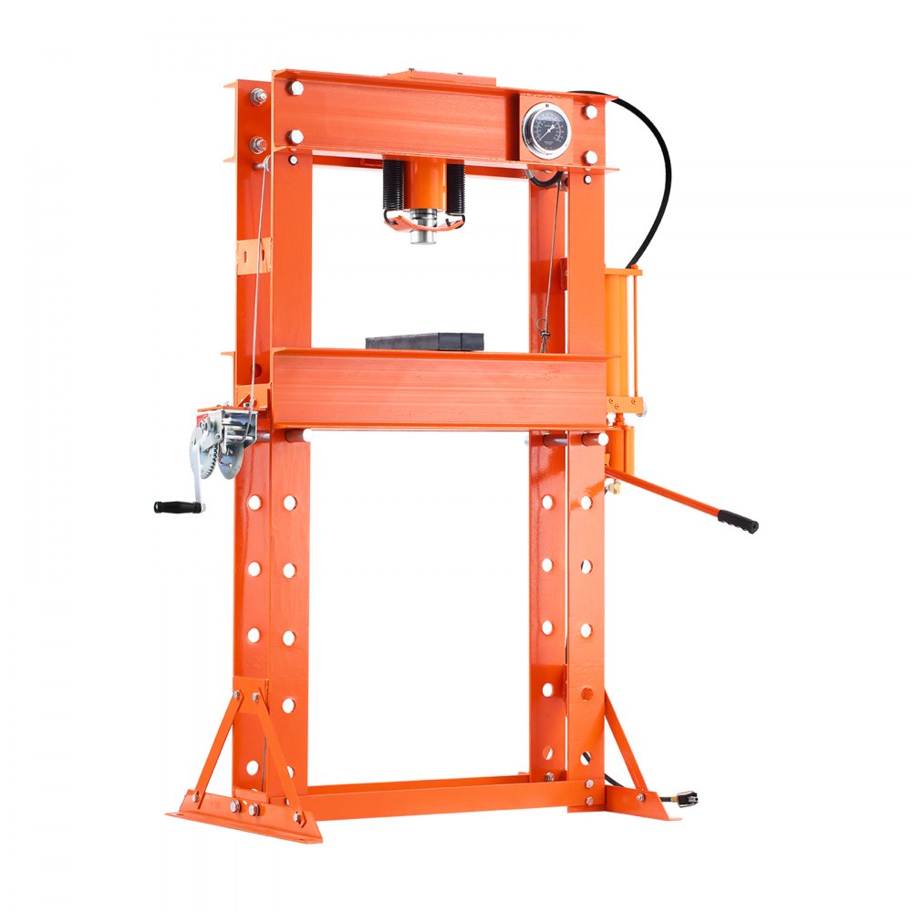VEVOR Hydraulic Shop Press, 50 T H-Frame Pneumatic Shop Press with ...