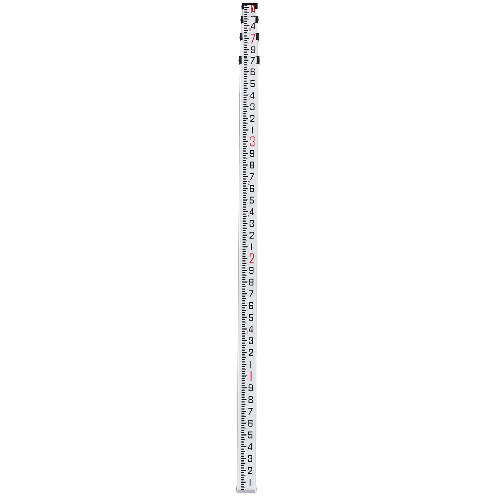 Depth Ruler Rod VEVOR Aluminum Grade Rod, 14-Feet/10ths 6 Sections Telescopic Measuring ...