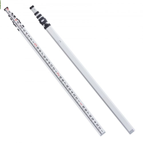 VEVOR Measuring Rod 20-Feet/10ths 6 Sections Telescopic Grade Rod 1 ...
