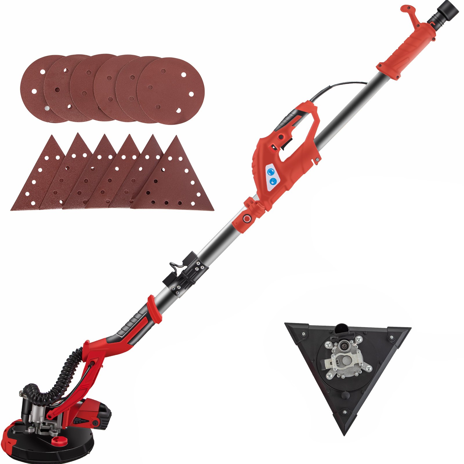 VEVOR Drywall Sander 850W, Variable Speed DualHead Sander 8001750RPM