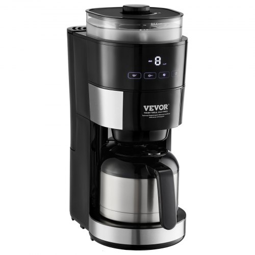 VEVOR 8-Cup Coffee Maker with Grinder – Auto Brew Timer