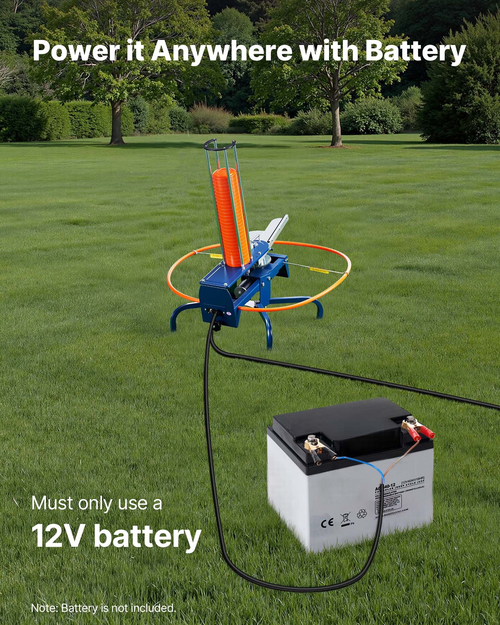 VEVOR Clay Target Thrower, Max 50 Clays Pigeon Thrower, 55+ Yards ...
