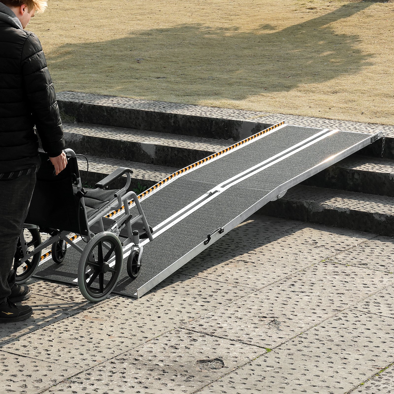 VEVOR Portable Wheelchair Ramp, 305 cm 363 kg Capacity, Non-Slip ...
